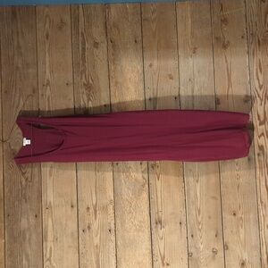 Maroon midi dress
